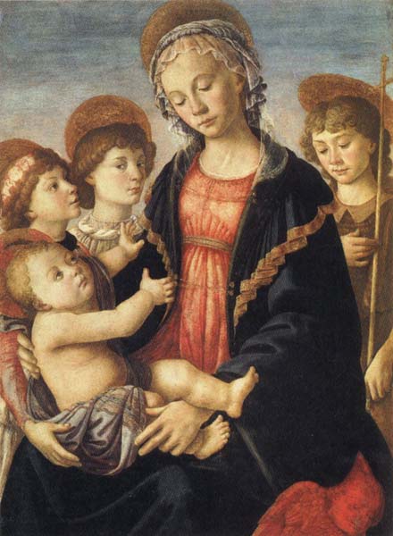 Madonna and Child,with the Young St.John and Two Angels